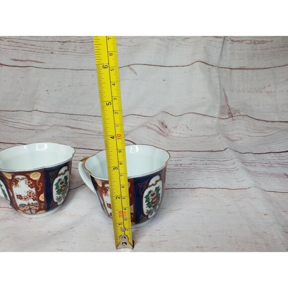 Set of 2 Rare China Floral Decorative Tea Cups – Elegant Drinkware & Vintage - Picture 10 of 12